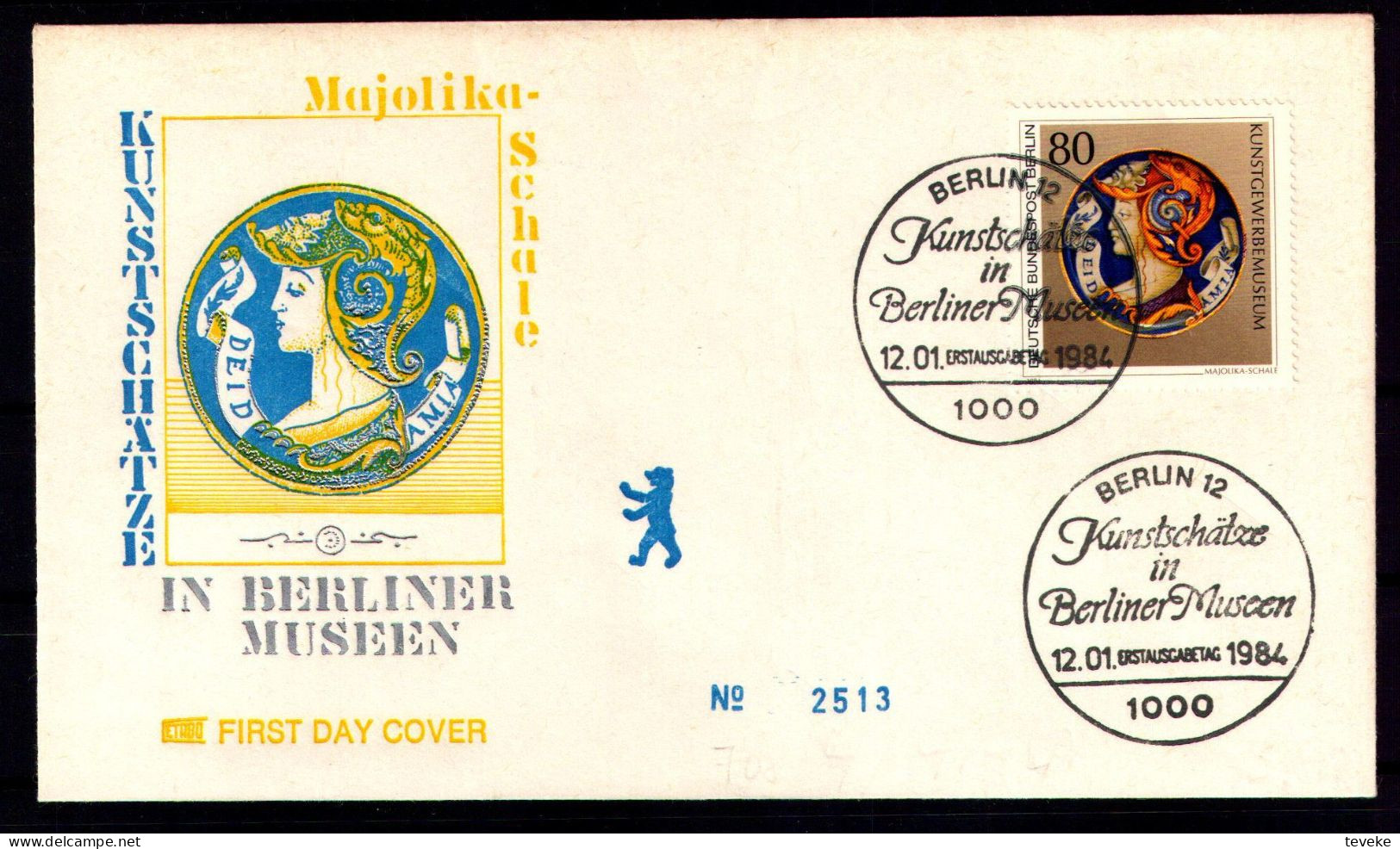 BERLIN 1984 - Michel Nr. 708/711 FDC - Kunstschätze In Berliner Museen - 1981-1990