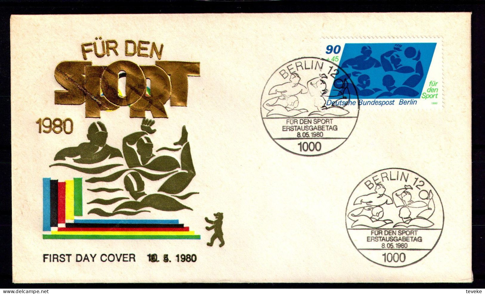 BERLIN 1980 - Michel Nr. 621/623 FDC - Sporthilfe - 1971-1980