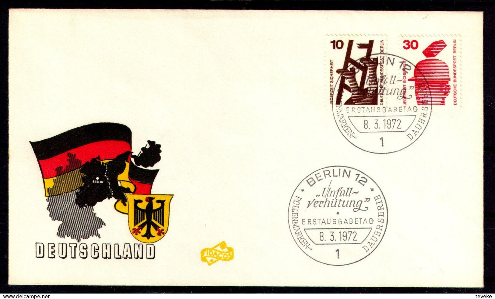 BERLIN 1971 - Michel Nr. 403A+406A FDC - Unfallverhütung - 1971-1980