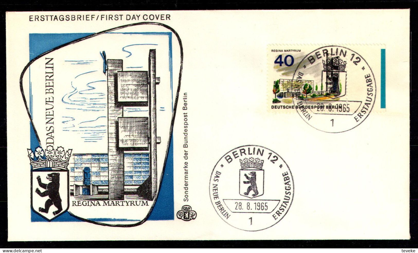 BERLIN 1965 - Michel Nr. 258 - FDC - Das Neue Berlin - Regina Martyrum - 1948-1970