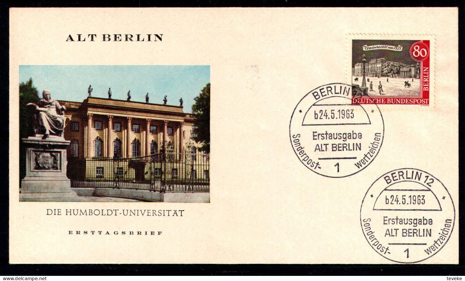 BERLIN 1962 - Michel Nr. 227 - FDC - Alt Berlin - Humbold Universität - 1948-1970