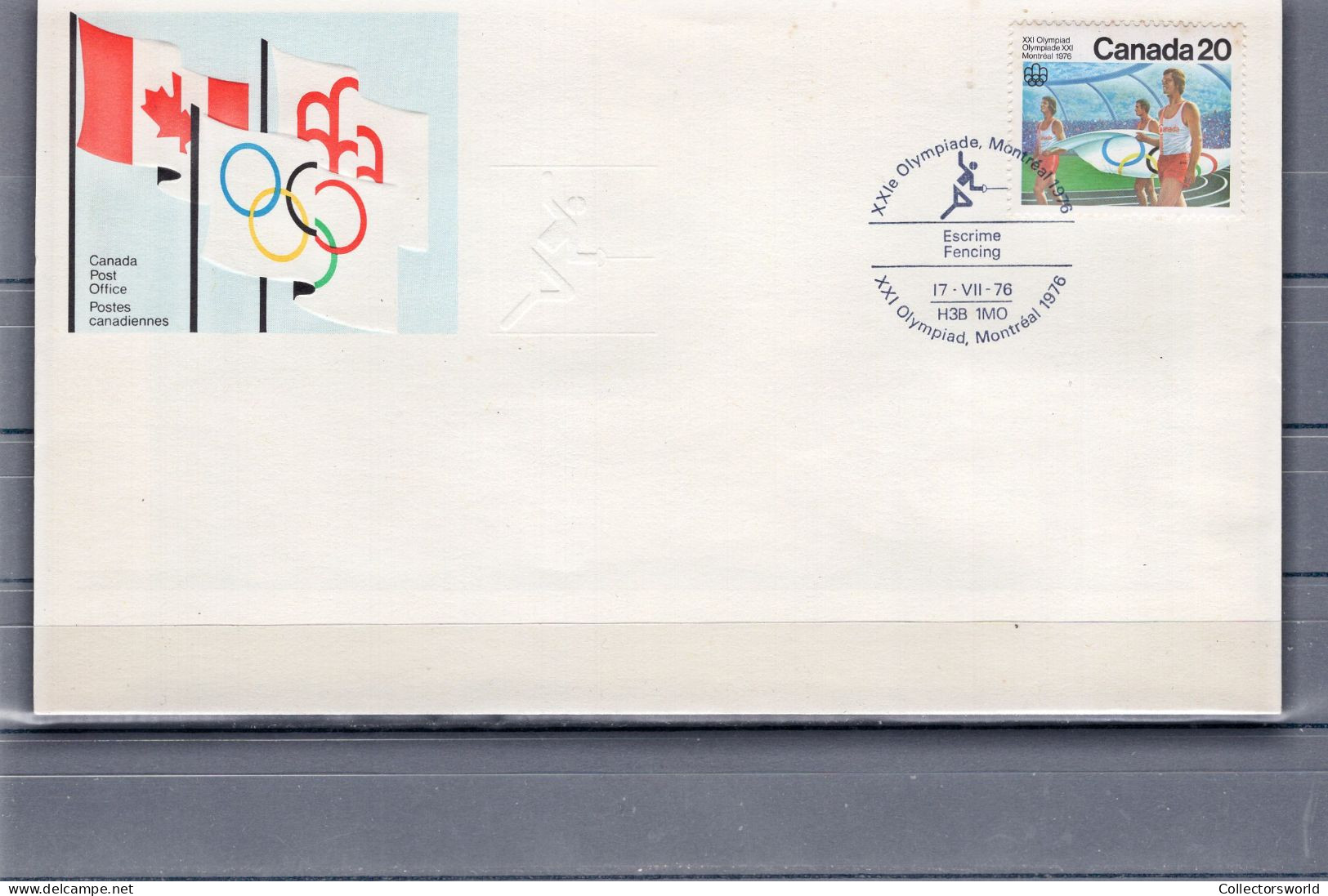 Canada 5 X Embossed FDC Olympics 1976 Football Handball Volleyball Fencing Wrestling - Special Cancels - 1971-1980