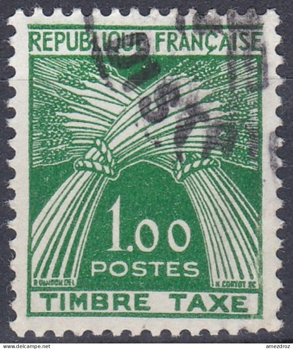 France Taxe 1960 N° 94 Gerbe  (J1) - 1960-.... Afgestempeld