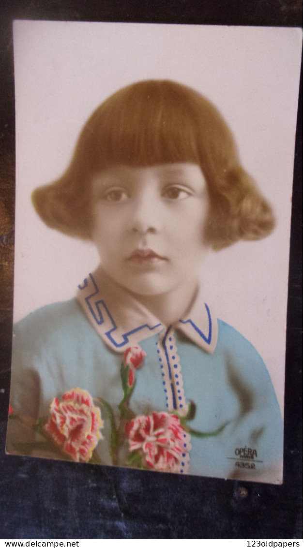 1930 Colorisée Fantaisie Art & Déco Belle Jeune Fille COULEUR  FLAHSY COIFFURE - Autres & Non Classés