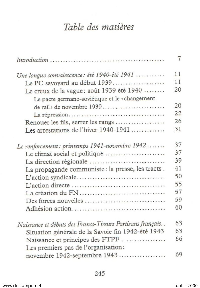 FRANCS TIREURS ET PARTISANS FRANCAIS DANS LA RESISTANCE SAVOYARDE SAVOIE 1939 1945 WWII - Rhône-Alpes