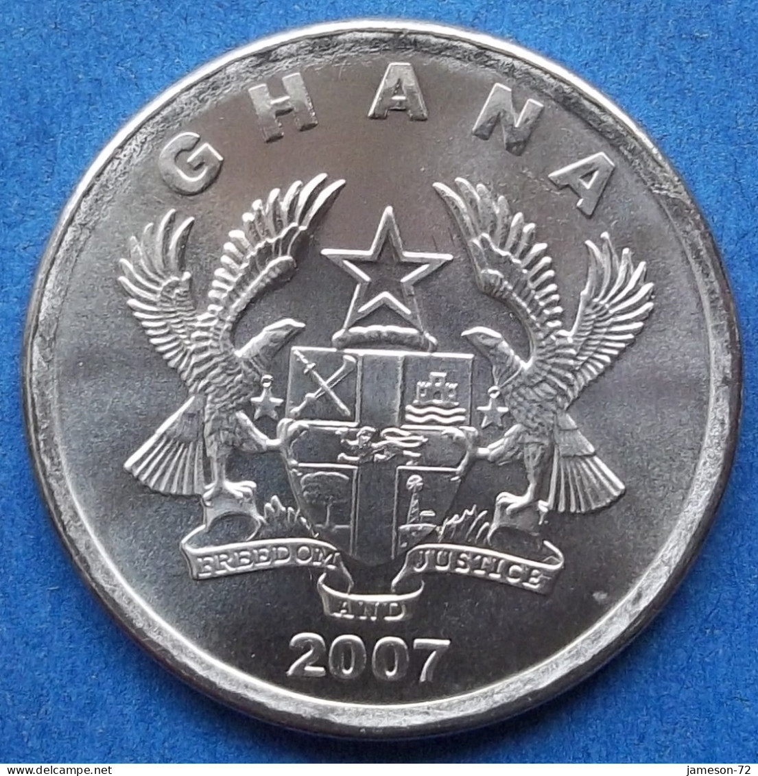 GHANA - 20 Pesewas 2007 "Split Open Cocoa Pod" KM# 40 Reform Coinage (2007) - Edelweiss Coins - Ghana