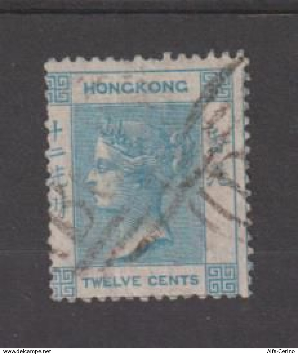 HONG-KONG:  1863/77  VICTORIA  -  12 C.  USED  STAMP  -  YV/TELL. 12 - Usados