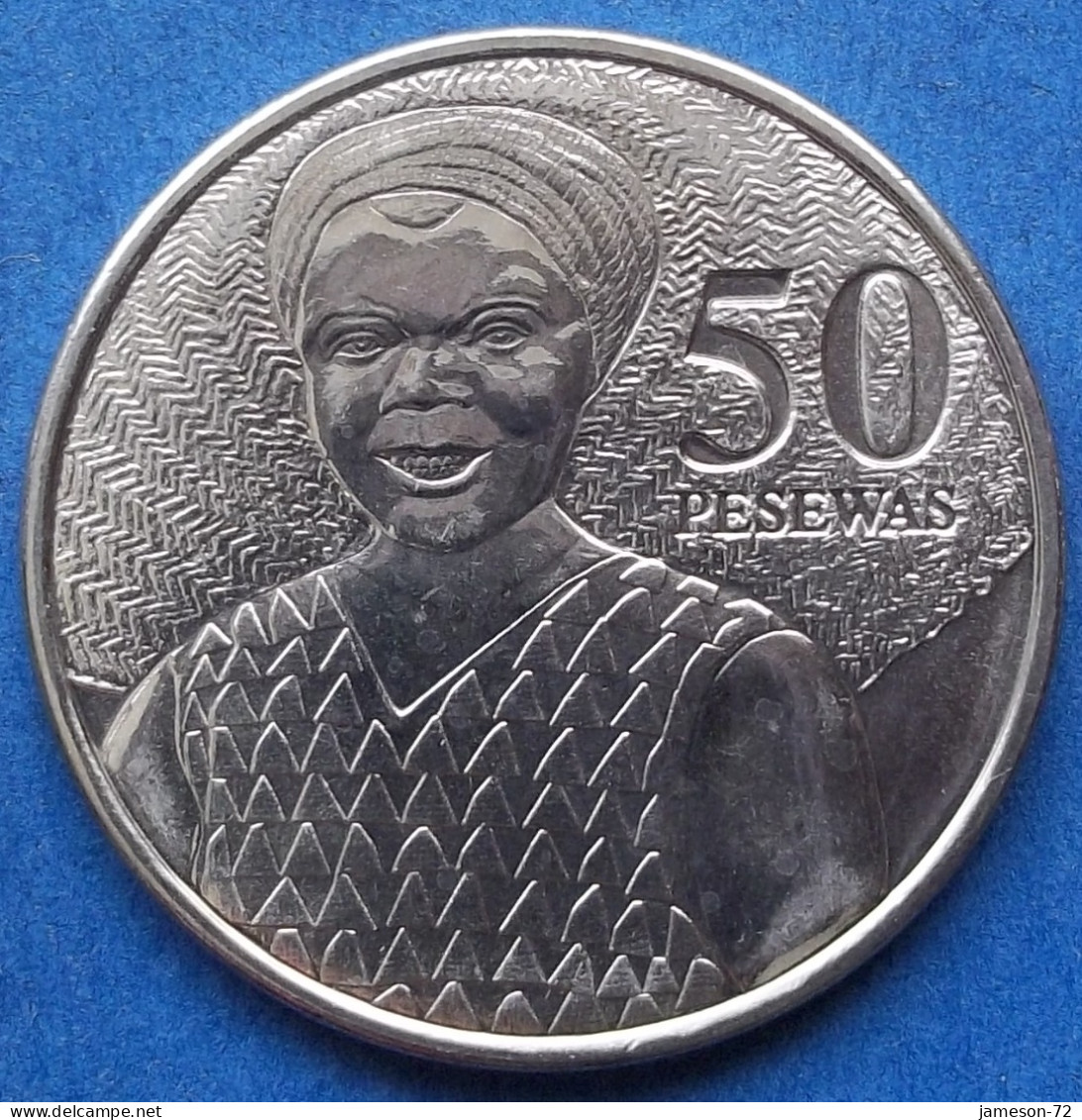 GHANA - 50 Pesewas 2007 "Market Woman" KM# 41 Reform Coinage (2007) - Edelweiss Coins - Ghana