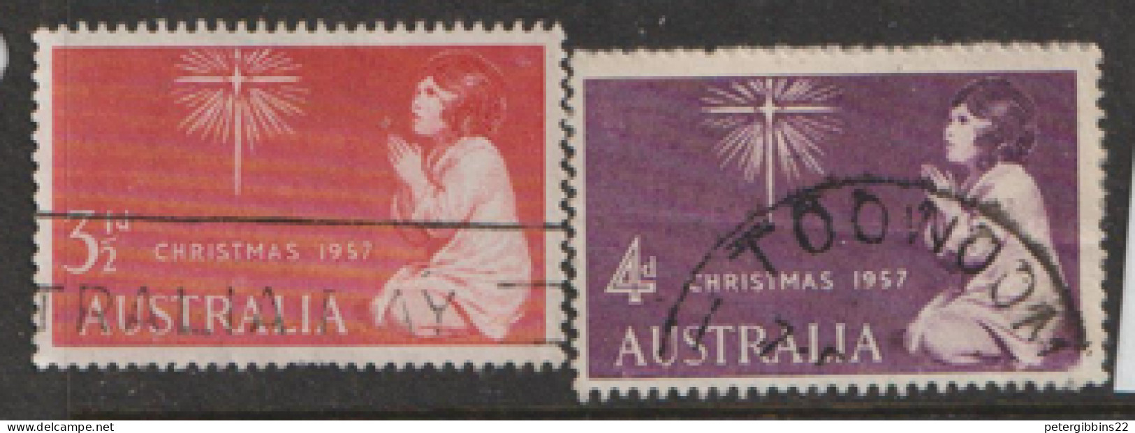 Australia   1957  SG 298-9  Christmas   Fine Used - Oblitérés