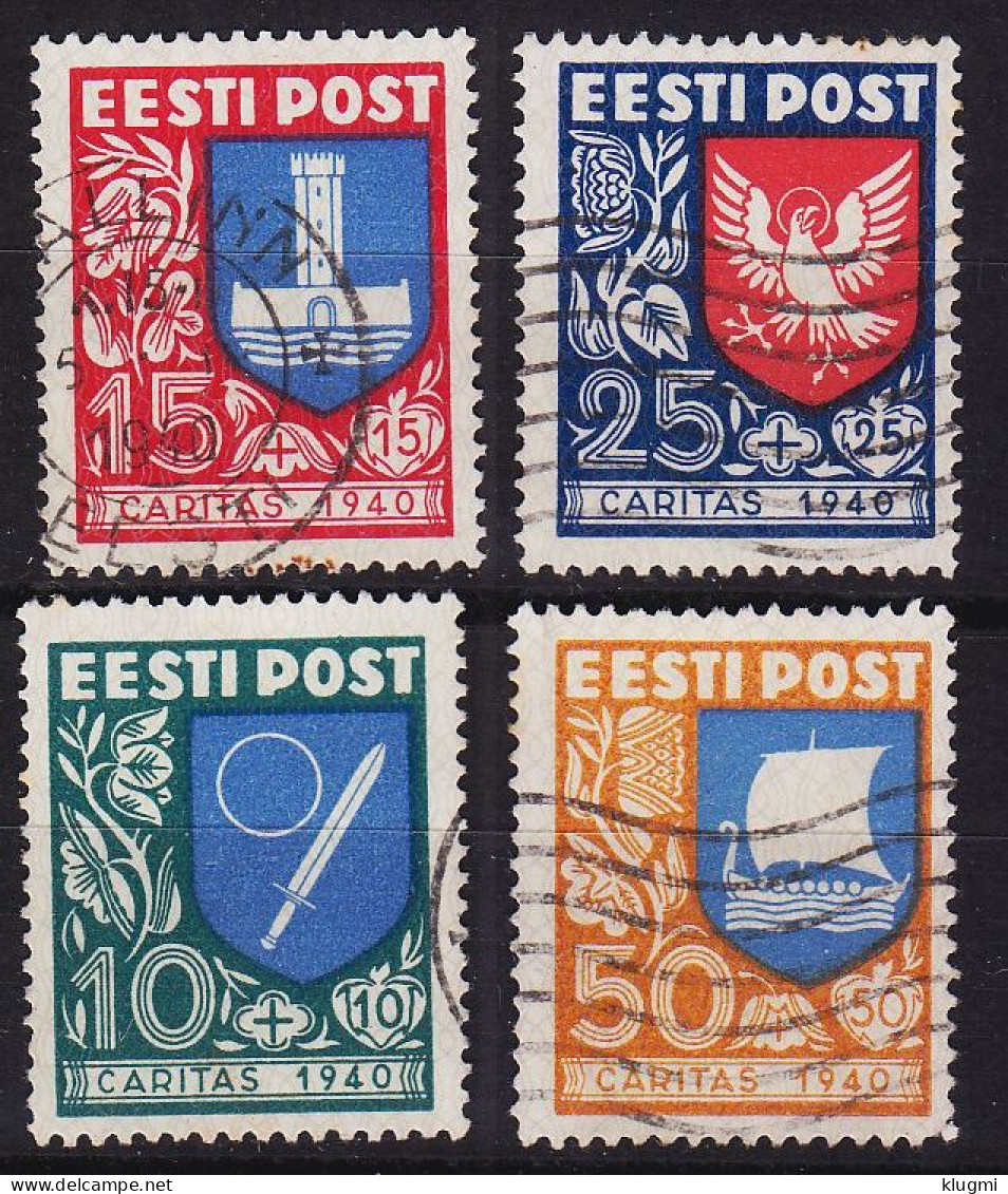ESTLAND ESTONIA [1940] MiNr 0152-55 ( O/used ) Wappen - Estonie