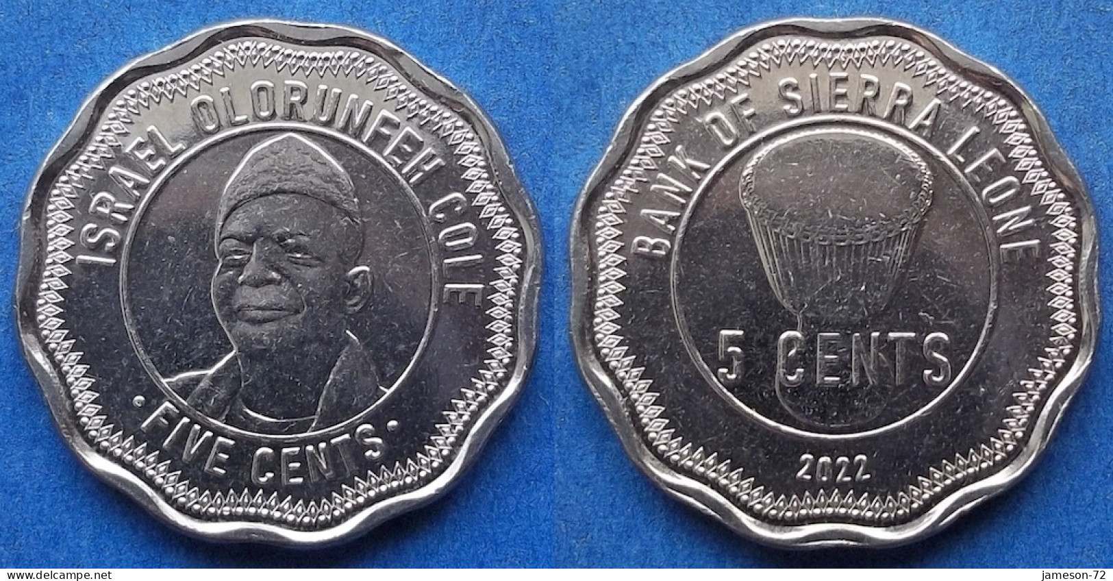 SIERRA LEONE - 5 Cents 2022 "Israel Olorunfeh Cole" KM# 504 Monetary Reform (2022) - Edelweiss Coins - Sierra Leone