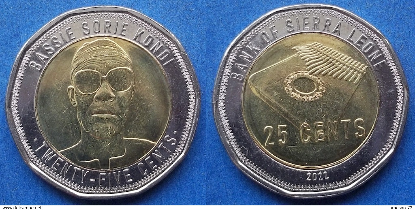 SIERRA LEONE - 25 Cents 2022 "Bassie Sorie Kondi" KM# 506 Monetary Reform (2022) - Edelweiss Coins - Sierra Leone