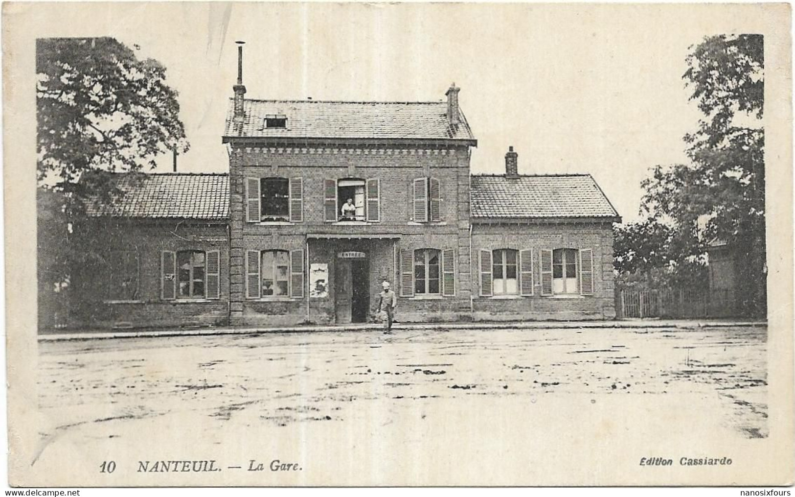 D 60.  NANTEUIL.   LA GARE.  CARTE ECRITE - Nanteuil-le-Haudouin