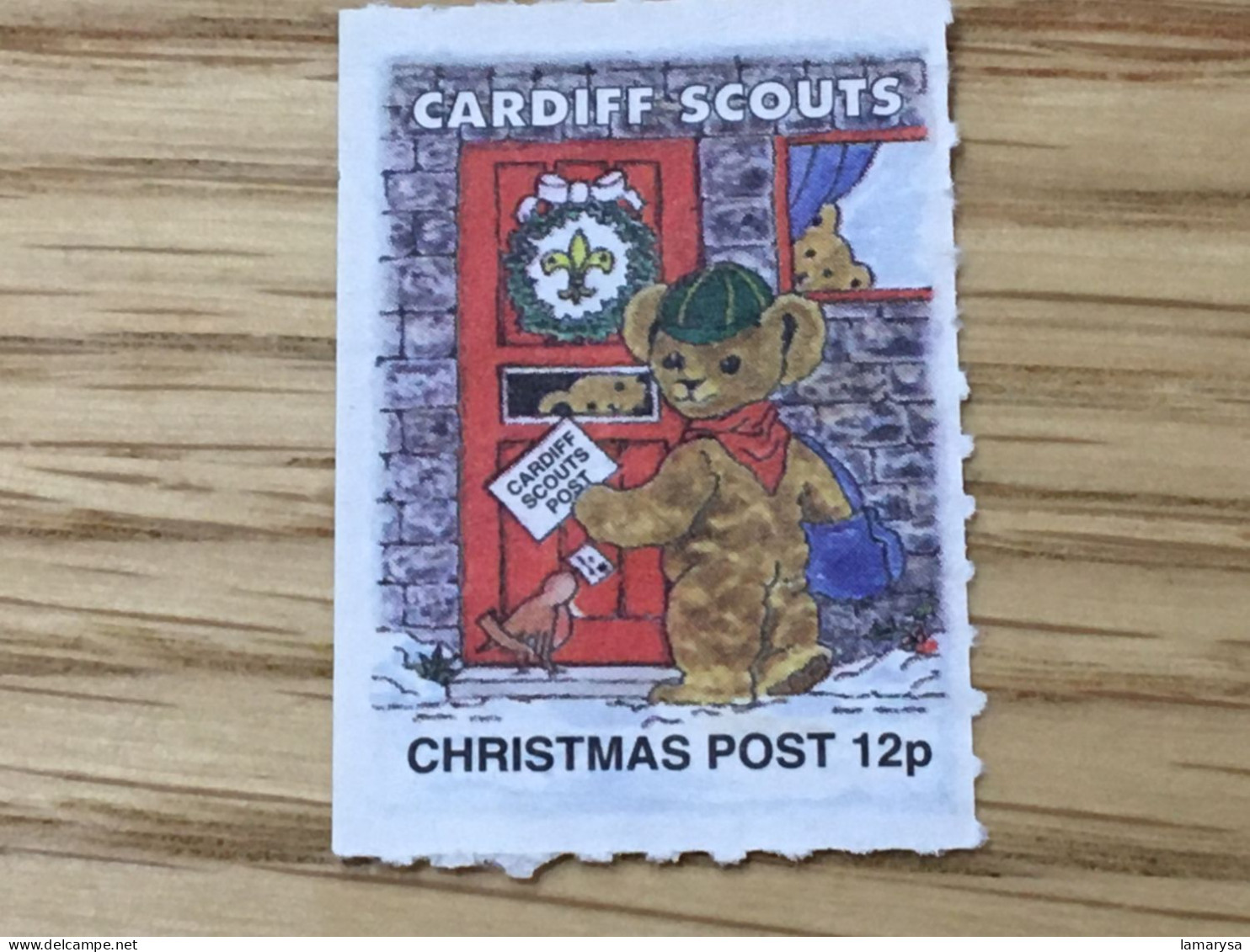 UK- Cardiff Scout- Scoutisme-Christmas Post  Cinderellas Vignette* Erinnophilie,Timbre,stamp,Sticker-Bollo-Vineta - Cinderellas