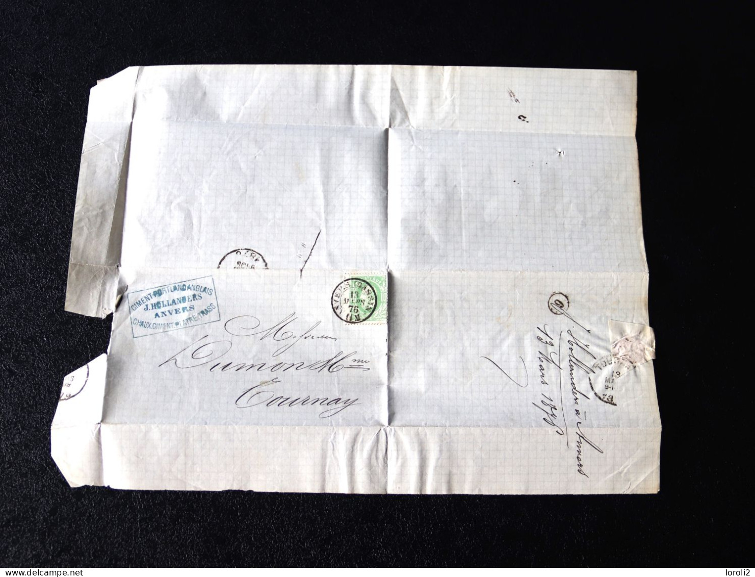 N°  30    SUR  ENVELOPPE -LETTRE  ( 1876 ) - Enveloppes-lettres