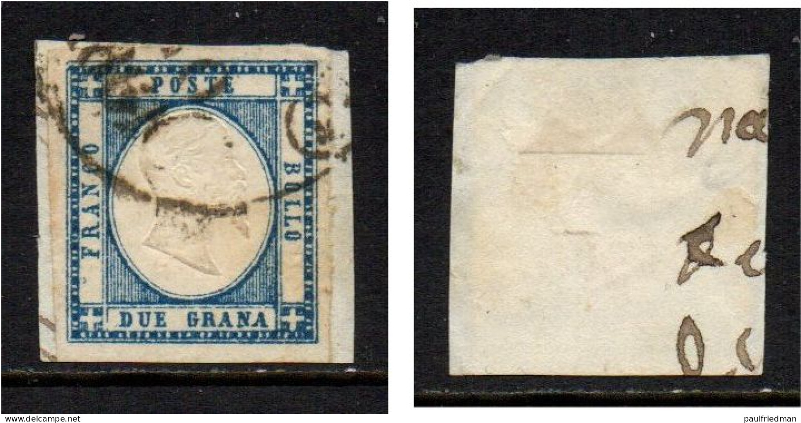 Province Napoletane 1861 - 2 Grana - Usato Su Piccolo Frammento - Napels