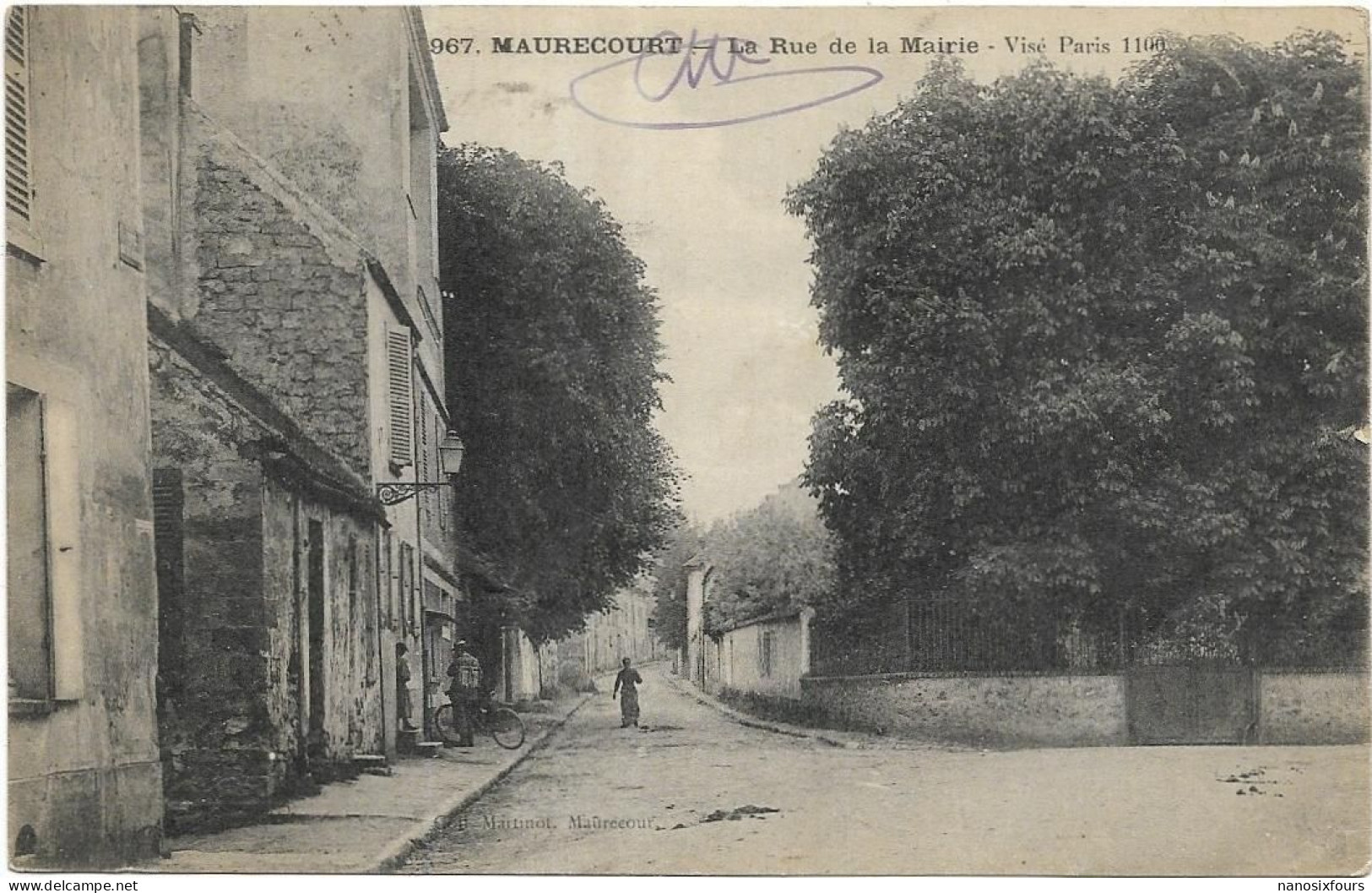 D 78. MAURECOURT  RUE DE LA MAIRIE.  CARTE ECRITE - Maurecourt