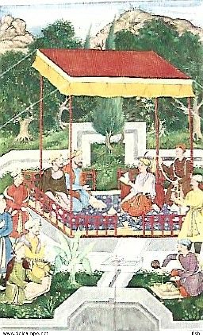 India ** & Postal, From The Homeland Of Rauwolfia Serpentina Benth, The Emperor Akbar, PUB Raupina, Mughal Painting (64) - Contes, Fables & Légendes