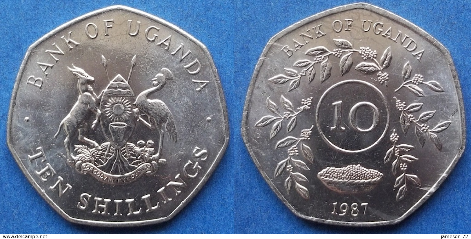 UGANDA - 10 Shillings 1987 KM# 30 Republic (1962) - Edelweiss Coins - Ouganda