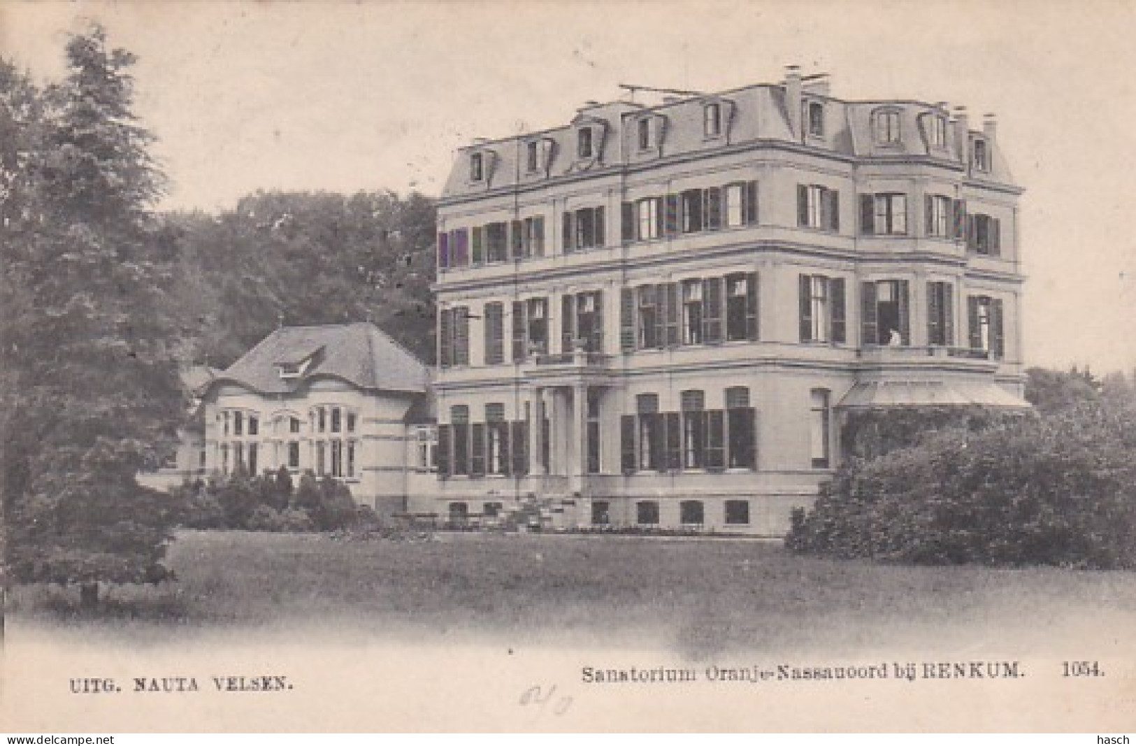 484371Renkum, Sanatorium Oranje Nassauoord. 1904. (zie Hoeken Achterkant) - Renkum