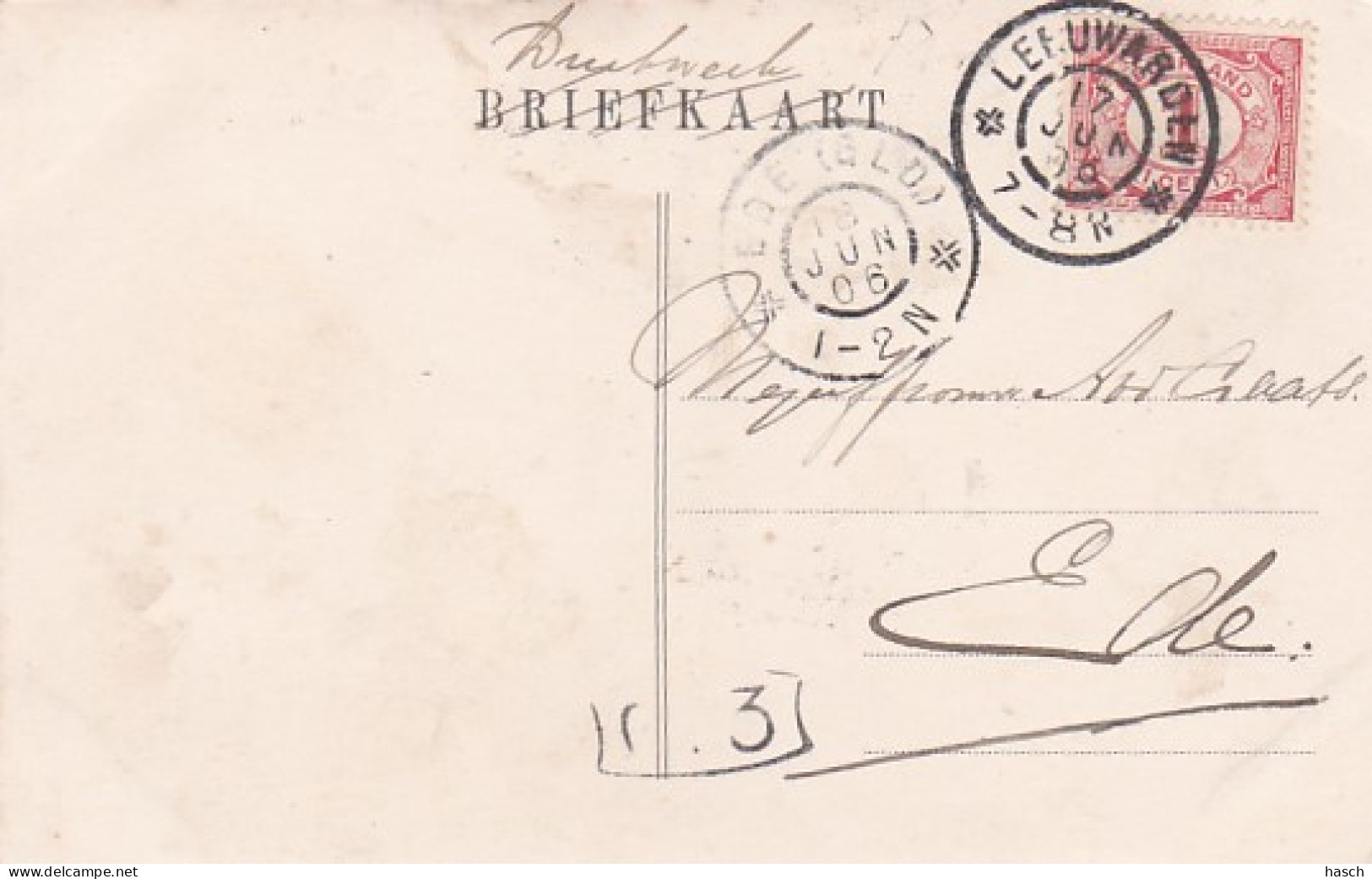 4843130Leeuwarden, Voorstreek. (poststempel 1906)(kleine Vouwen In De Hoeken) - Leeuwarden