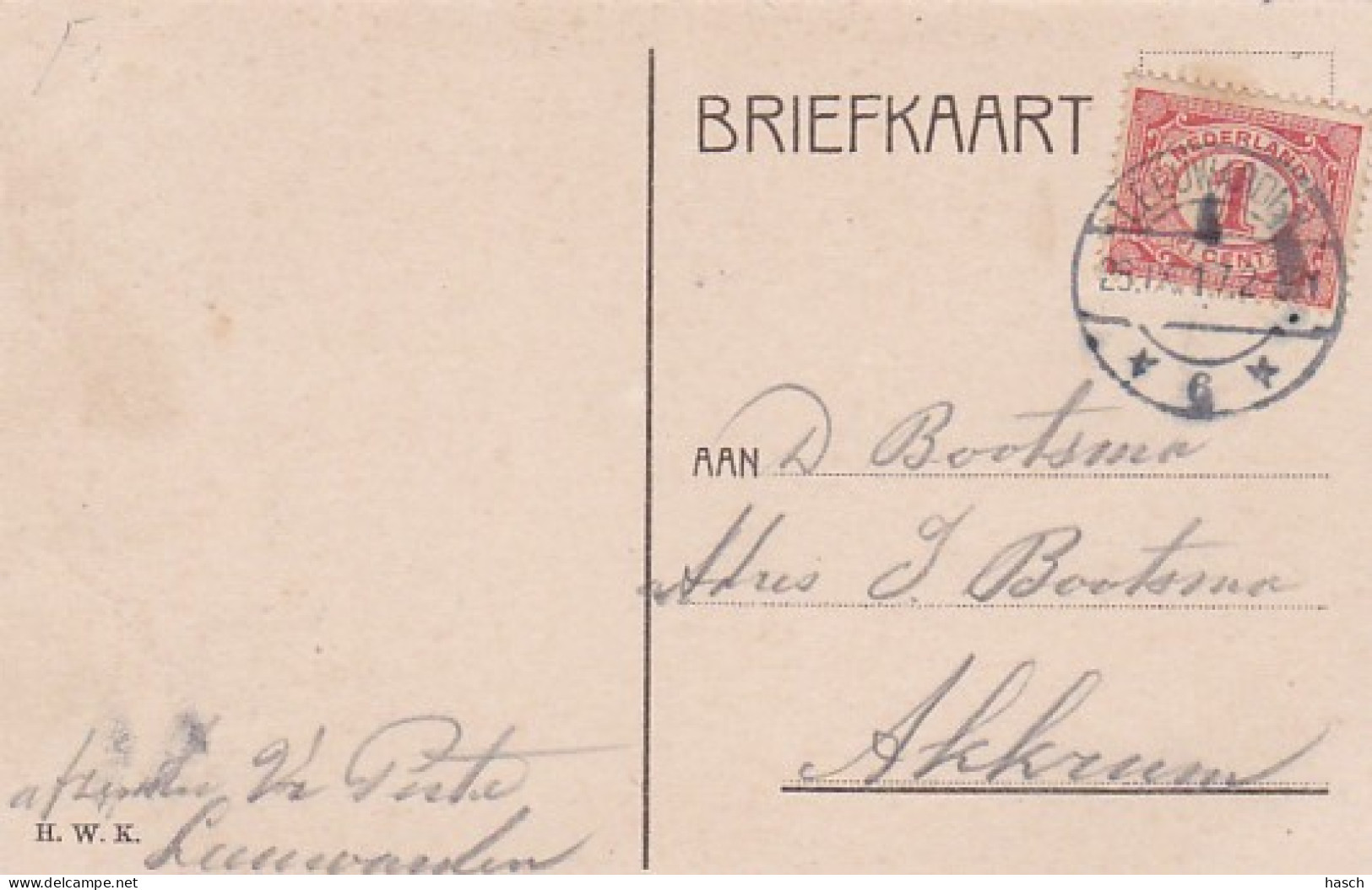 4843135Leeuwarden, Nieuwstad Met Waaggebouw. 1917. - Leeuwarden