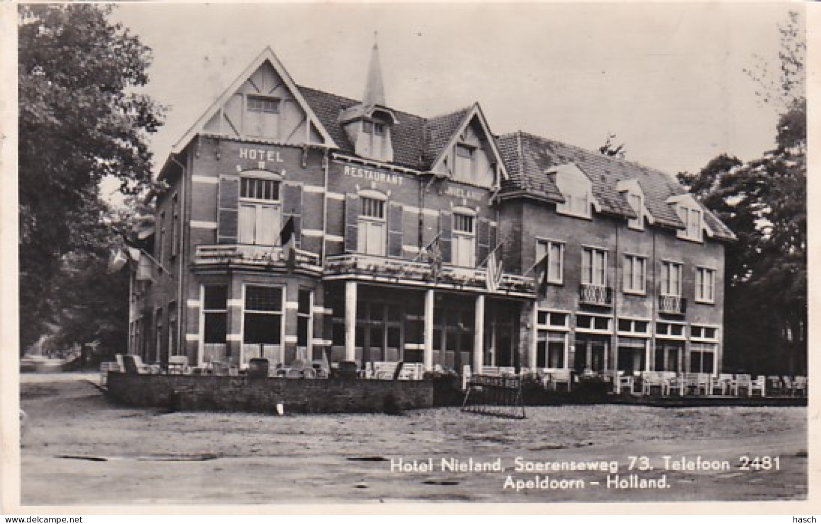 4843270Apeldoorn, Hotel Nieland. 1954. (bovenrand Is Afgeknipt) - Apeldoorn