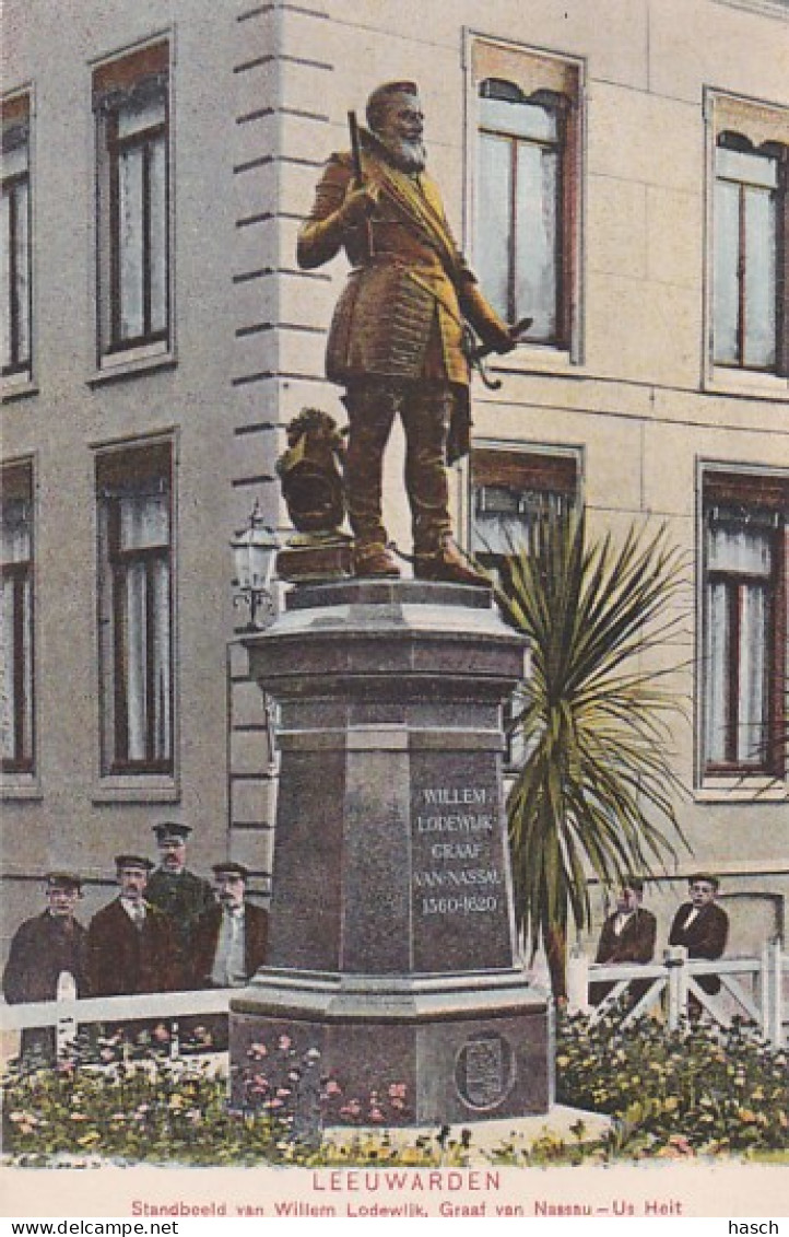 4843333Leeuwarden, Standbeeld Van Willem Lodewijk. (poststempel 1910) - Leeuwarden