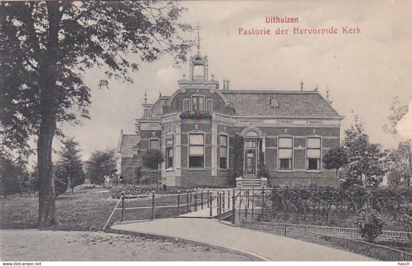 4843397Uithuizen, Pastorie Der Hervormde Kerk. 1912.(beschadiging Rechterkant) - Uithuizen