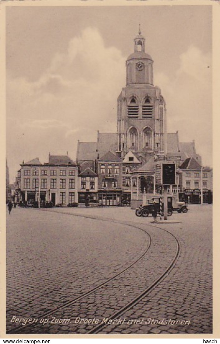 4843424Bergen Op Zoom, Groote Markt Met Stadstoren. 1933.  - Bergen Op Zoom