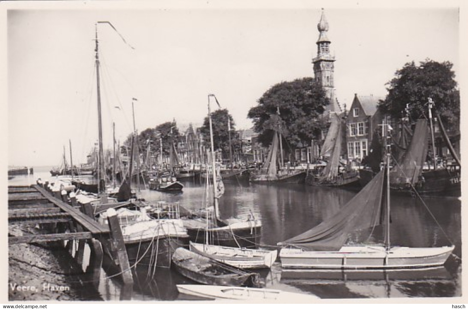 4843467Veere, Haven. (FOTOKAART) - Veere