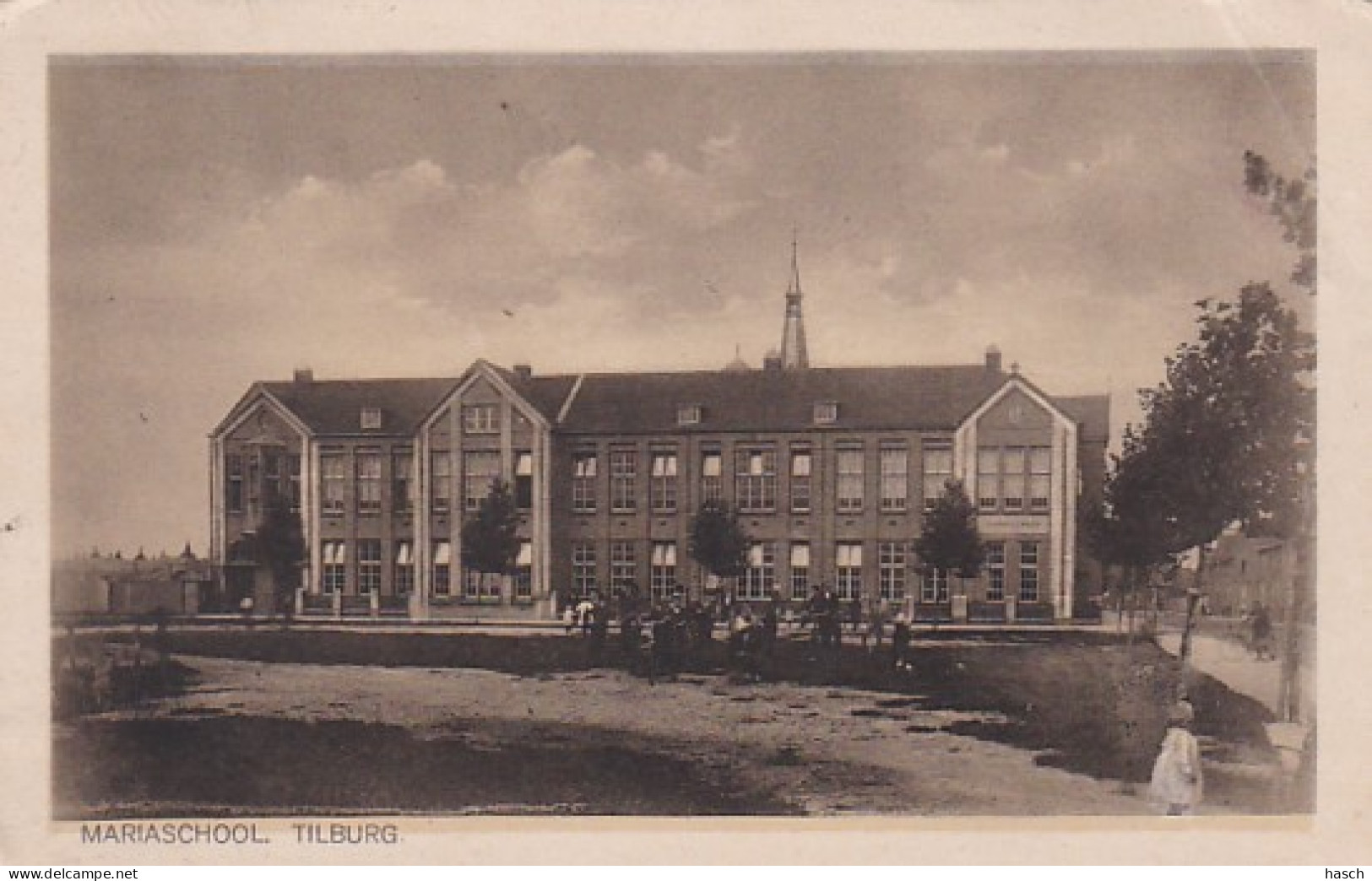 4843469Tilburg, Mariaschool.(rechterhoek Boven Een Vouw) - Tilburg