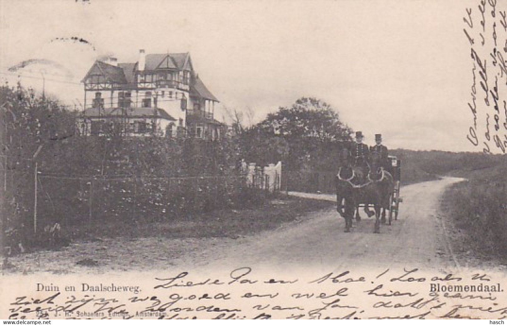 4843560Bloemendaal, Duin En Daalscheweg. (poststempel 1904) - Bloemendaal