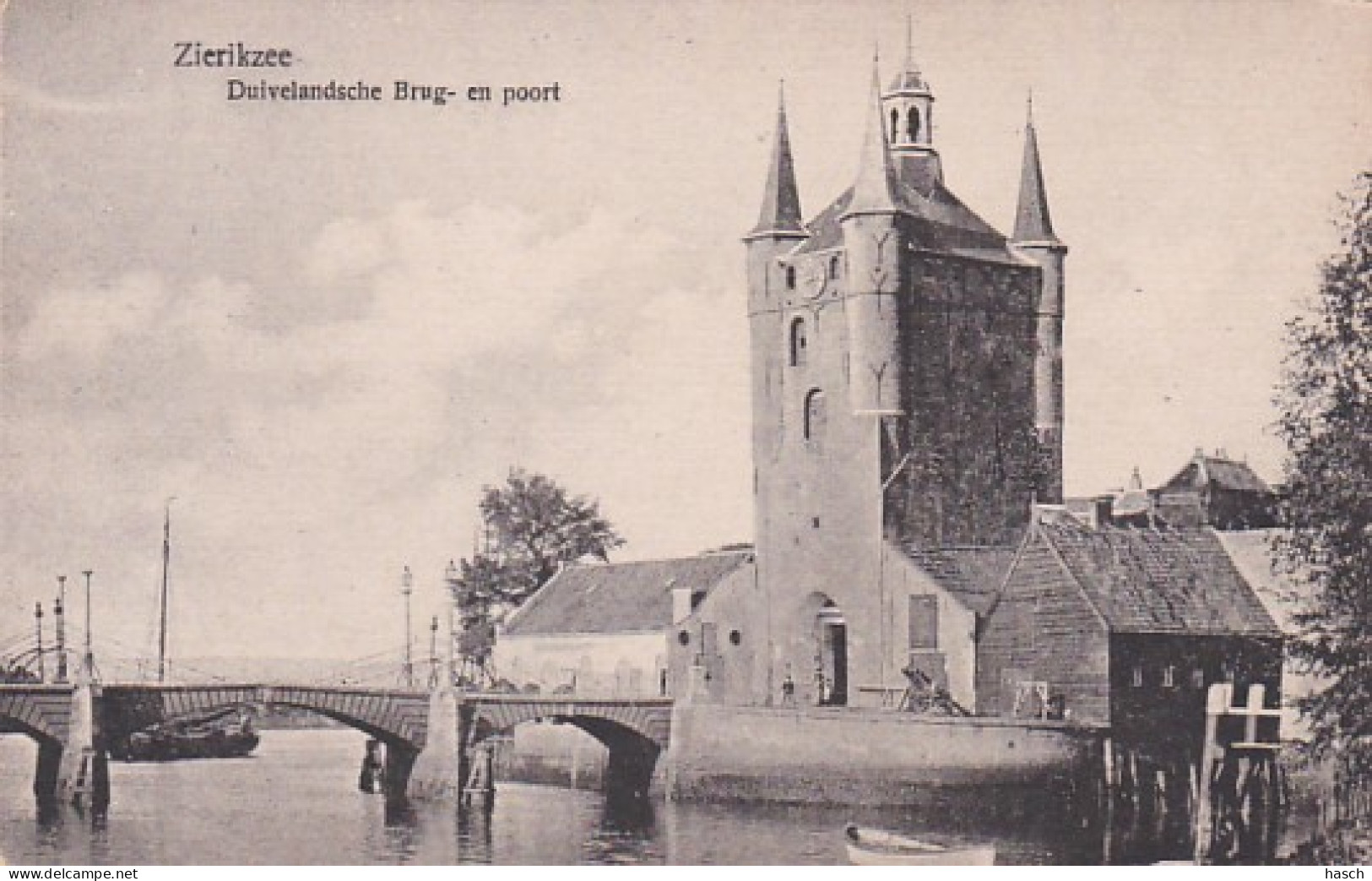 4843645Zierikzee, Duivelandsche Brug En Poort.  - Zierikzee