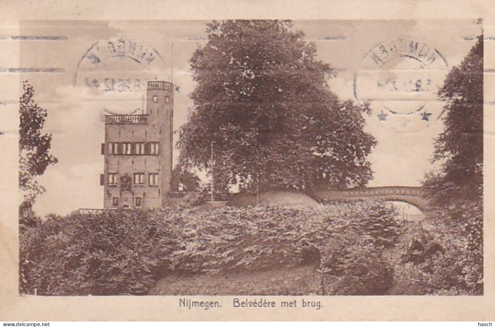 4843670Nijmegen, Belvédère Met Brug. 1926. (doordruk Stempel) - Nijmegen