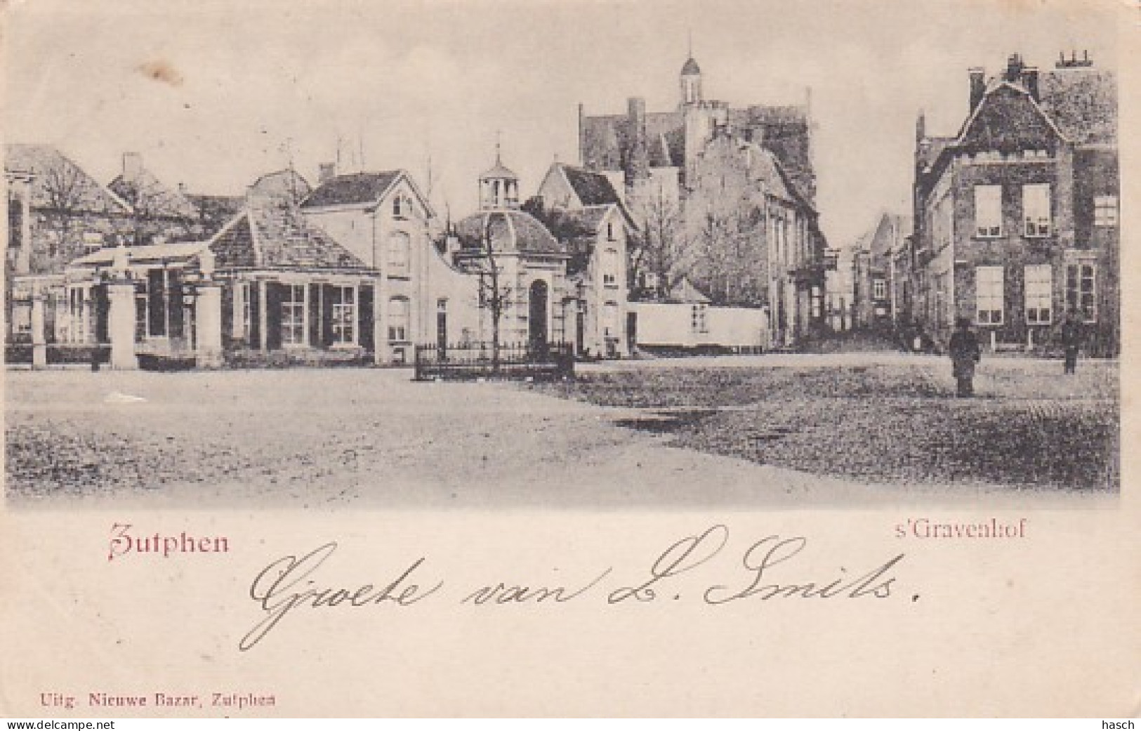 4843683Zutphen, S' Gravenhof. (poststempel 1901)(minuscule Vouwen In De Hoeken) - Zutphen