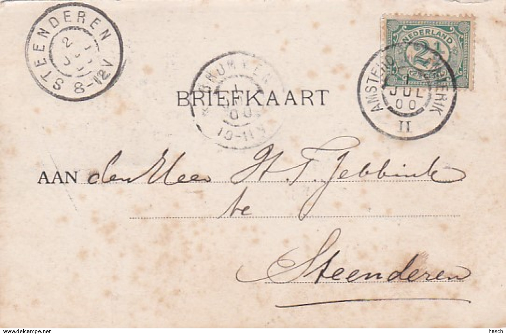 4843695Ede, Dorpstraat – Herstellingsoord – Kerk Te Lunteren.(poststempel 1900)(zie Hoeken) - Ede