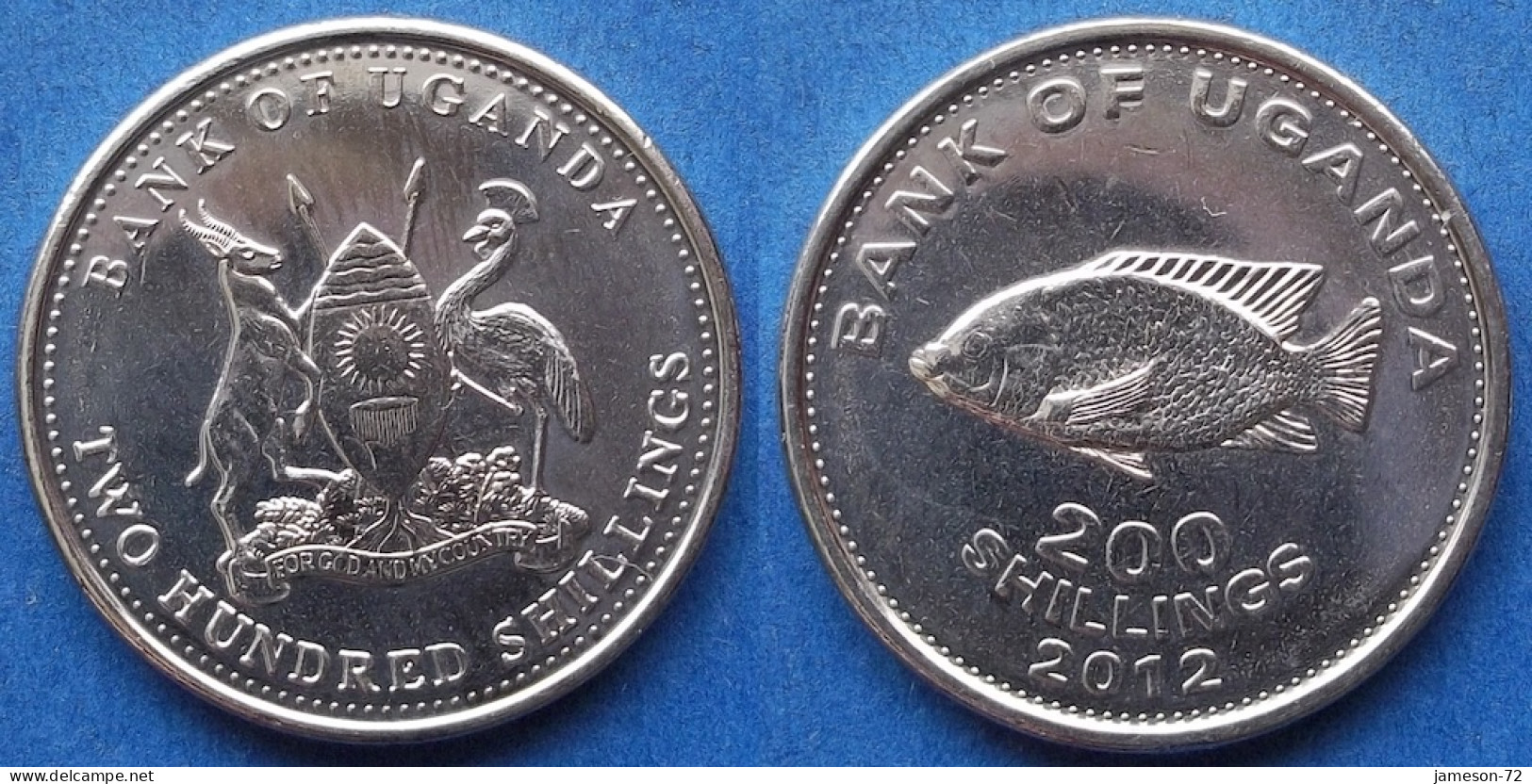 UGANDA - 200 Shillings 2012 "Cichlid Fish" KM# 68a Republic (1962) - Edelweiss Coins - Ouganda