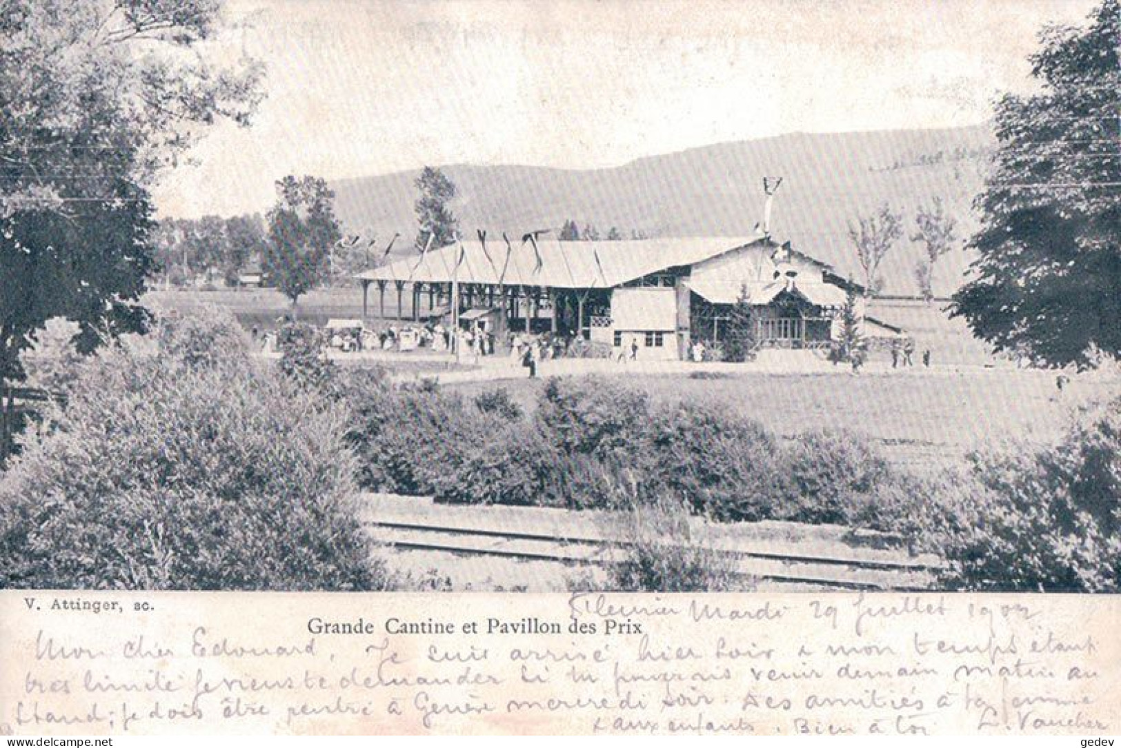 Fleurier NE, Tir Cantonal Neuchâtelois 1902, Grande Cantine Et Pavillon Des Prix (599) - Fleurier