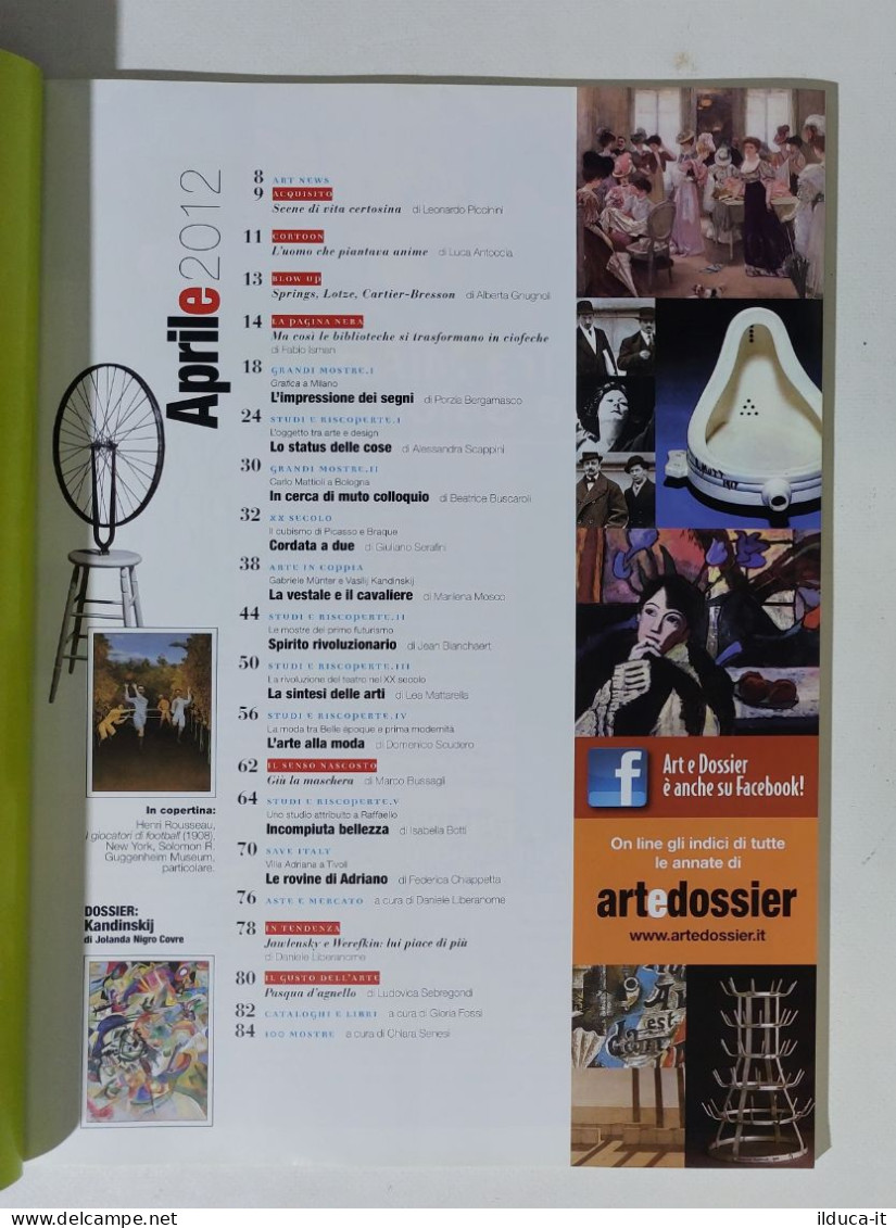 49244 ART E Dossier 2012 N. 287 - Biblioteche Italiane / Kandinskij - Kunst, Design