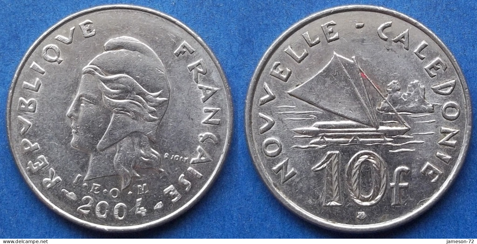 NEW CALEDONIA - 10 Francs 2004 KM# 11 French Associated State (1998) - Edelweiss Coins - New Caledonia