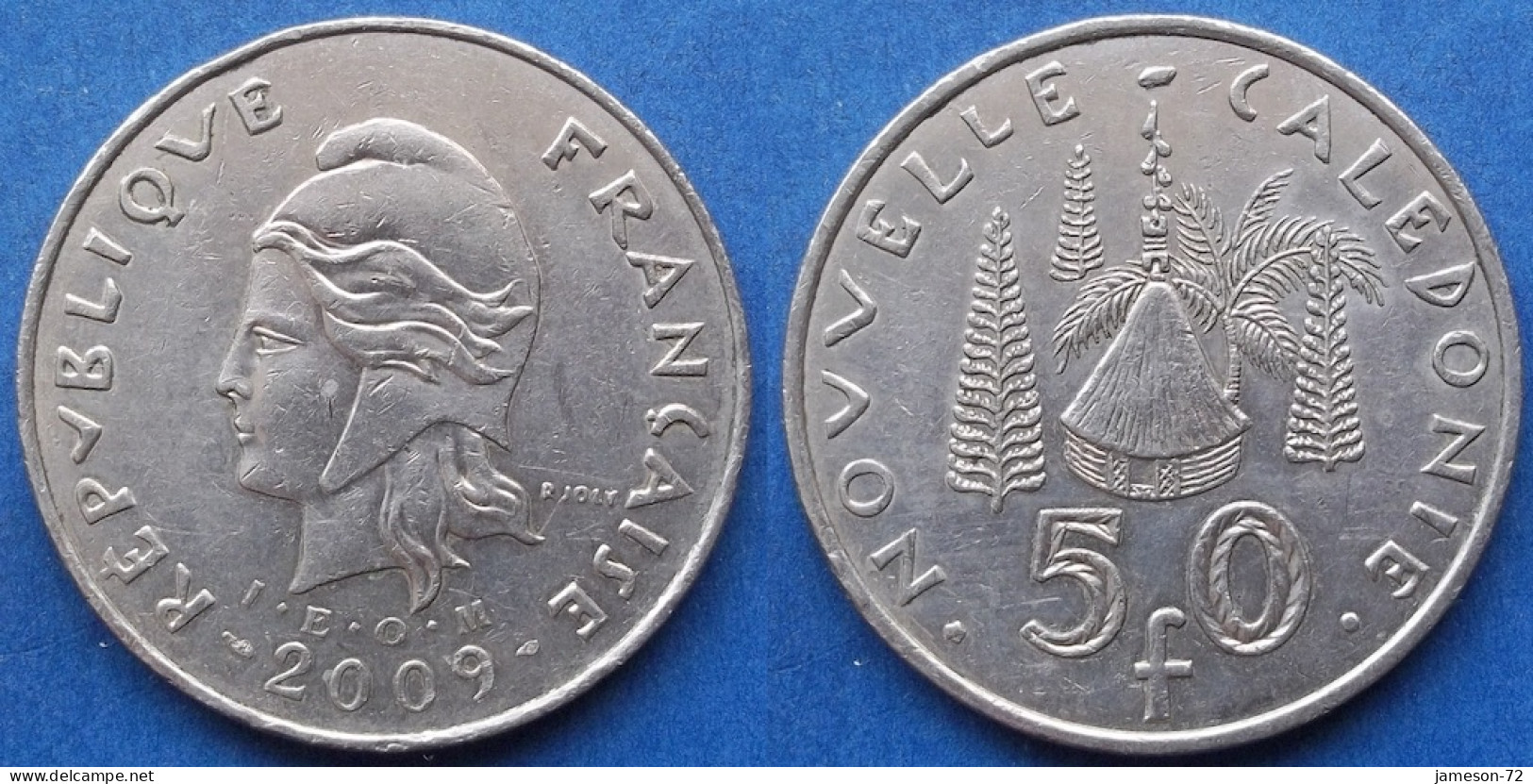 NEW CALEDONIA - 50 Francs 2009 "Hut" KM# 13 French Associated State (1998) - Edelweiss Coins - Neu-Kaledonien