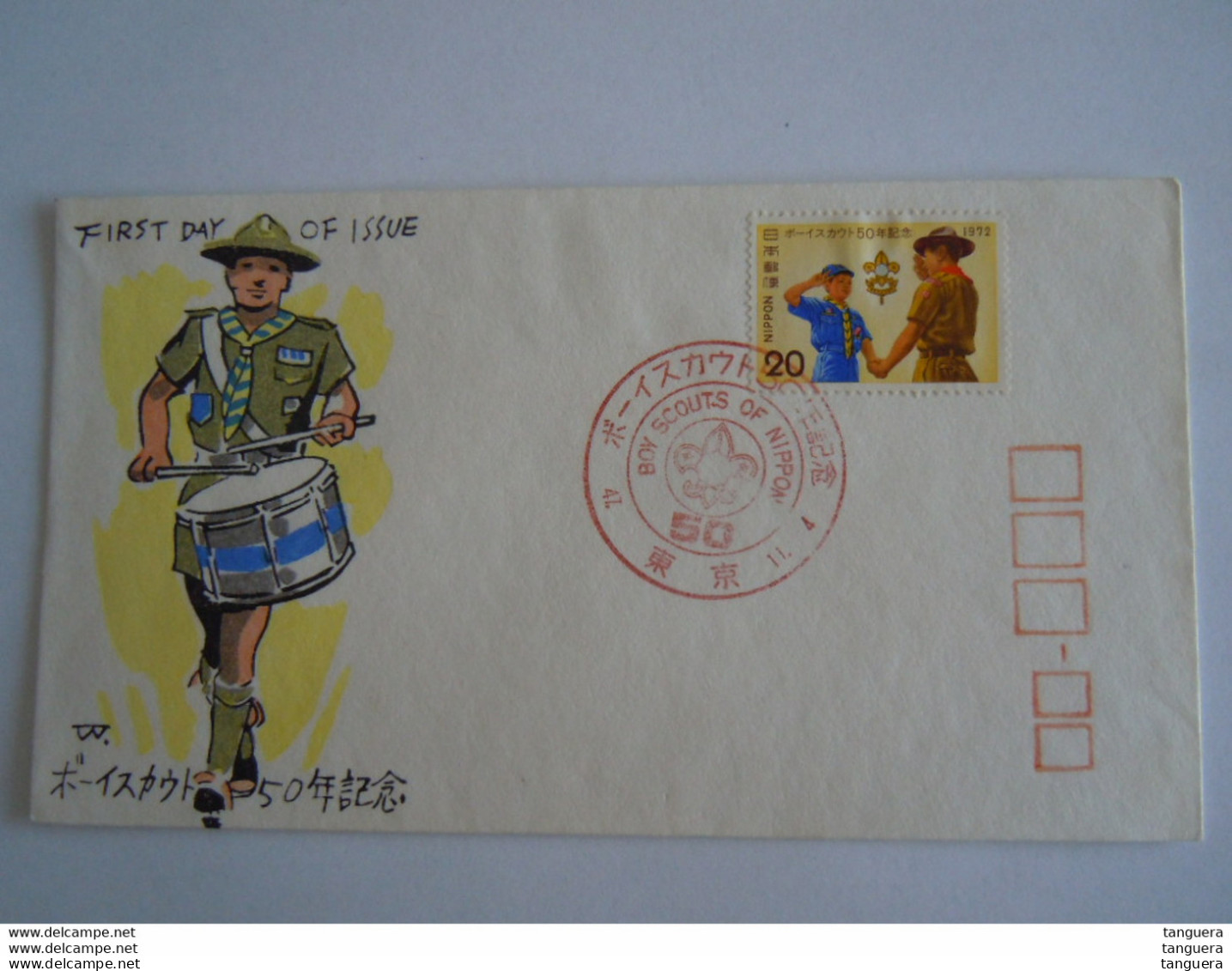 Japan Japon 1972 FDC Anniversaire Scoutisme En Japon Salut Des Scouts Yv 1069 - FDC