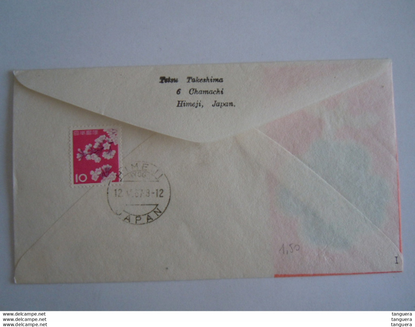 Japan Japon 1967 FDC Emblème Welfare Commission System Socaile Zekerheid Yv 868 Gelopen Himeji - België - FDC