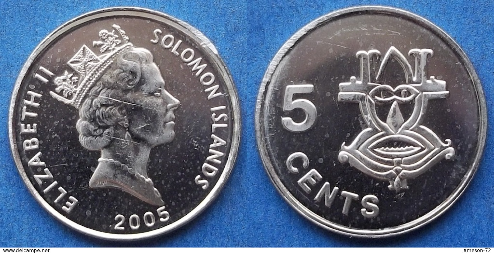 SOLOMON ISLANDS - 5 Censt 2005 "Native Mask" KM# 26a Commonwealth Nation, Elizabeth II - Edelweiss Coins - Isole Salomon