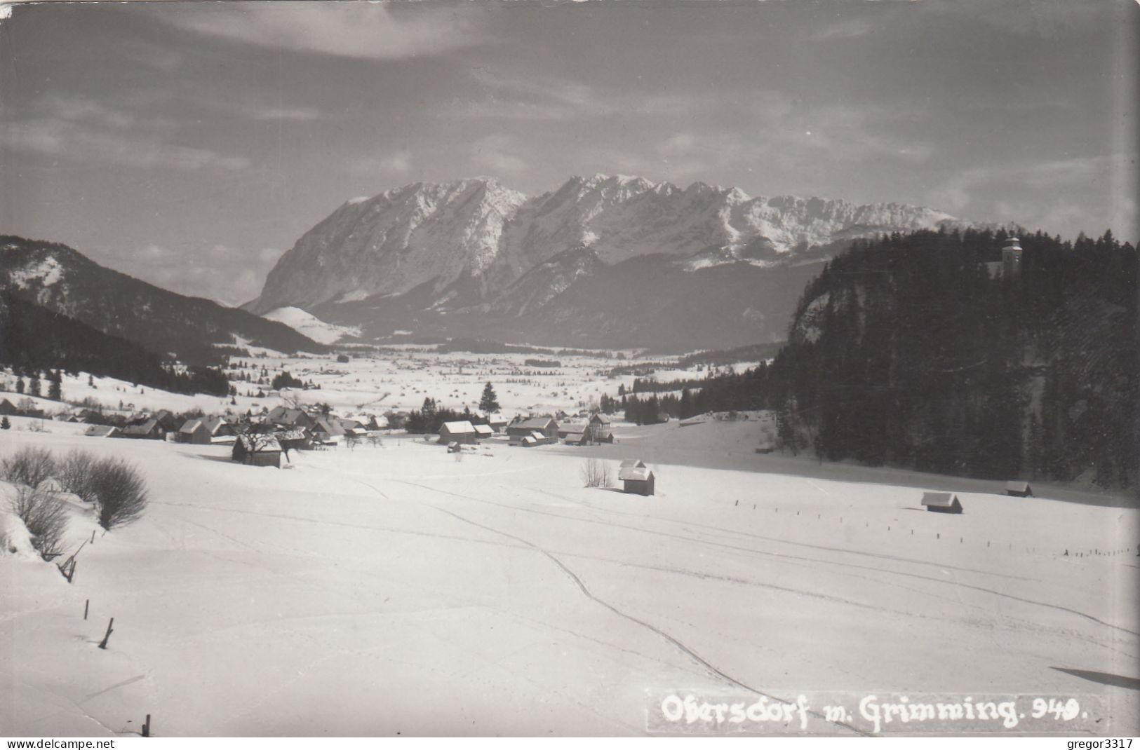 D8910) OBERSDORF Mit Griming - Stark Verschneite Ansicht - Gel. Stainach Enns - Bad Mitterndorf