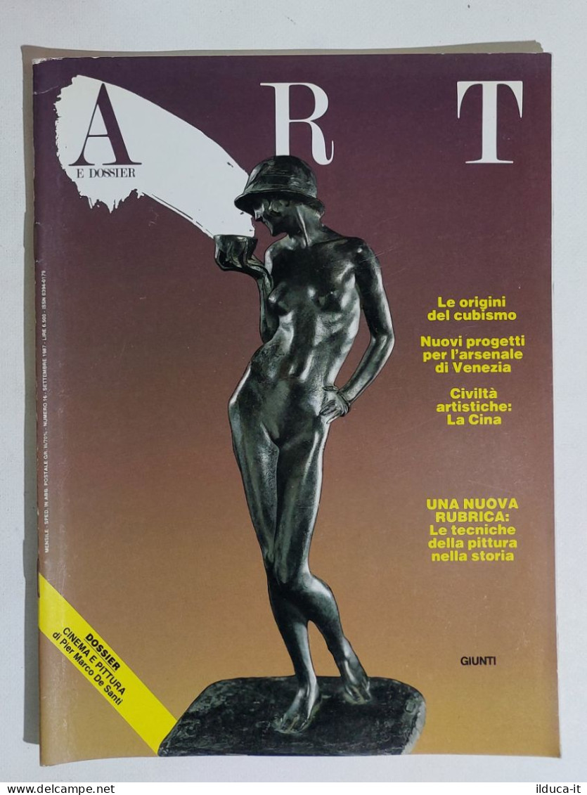 49308 ART E Dossier 1987 N. 16 - Cinema E Pittura / Cubismo / La Cina - Kunst, Design