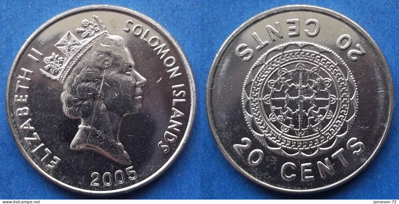 SOLOMON ISLANDS - 20 Censt 2005 "Malaita Pendant" KM# 28 Commonwealth Nation, Elizabeth II - Edelweiss Coins - Salomon