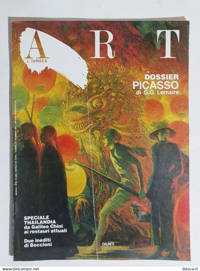 49311 ART E Dossier 1987 N. 19 - Picasso / Boccioni / Thailandia - Art, Design, Décoration