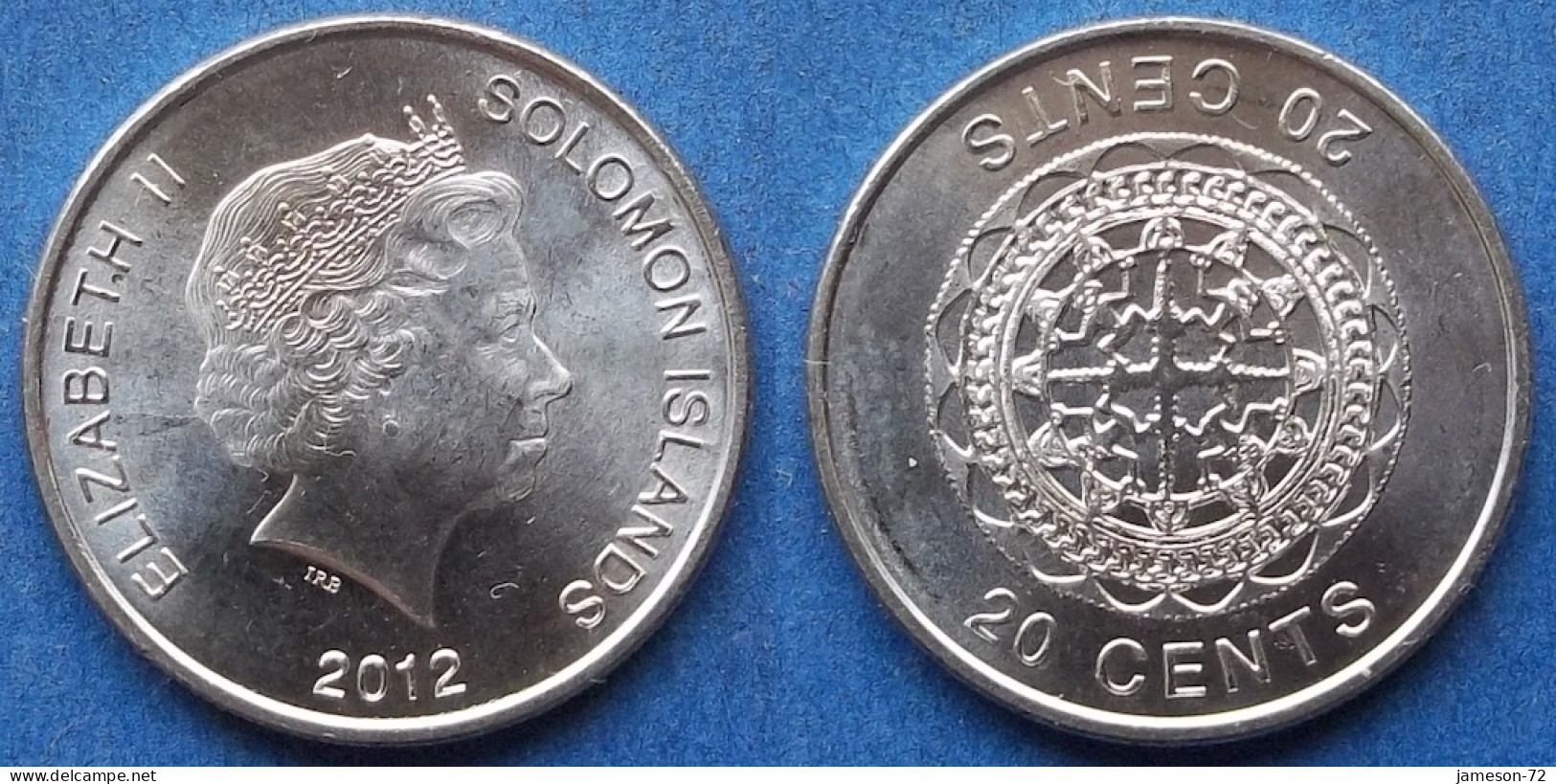 SOLOMON ISLANDS - 20 Censt 2012 "Malaita Pendant" KM# 236 Commonwealth Nation, Elizabeth II - Edelweiss Coins - Salomon